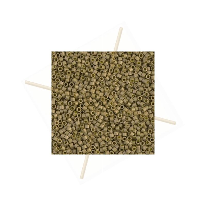Delica olive gold metal mat