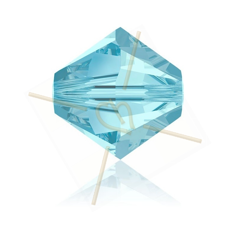 4mm Aquamarine Swarovski Bicone 202