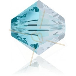 4mm Aquamarine satin Swarovski Bicone 202satin