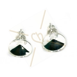 Boucles d'oreilles argent925 pour 1122 8mm Swarovski