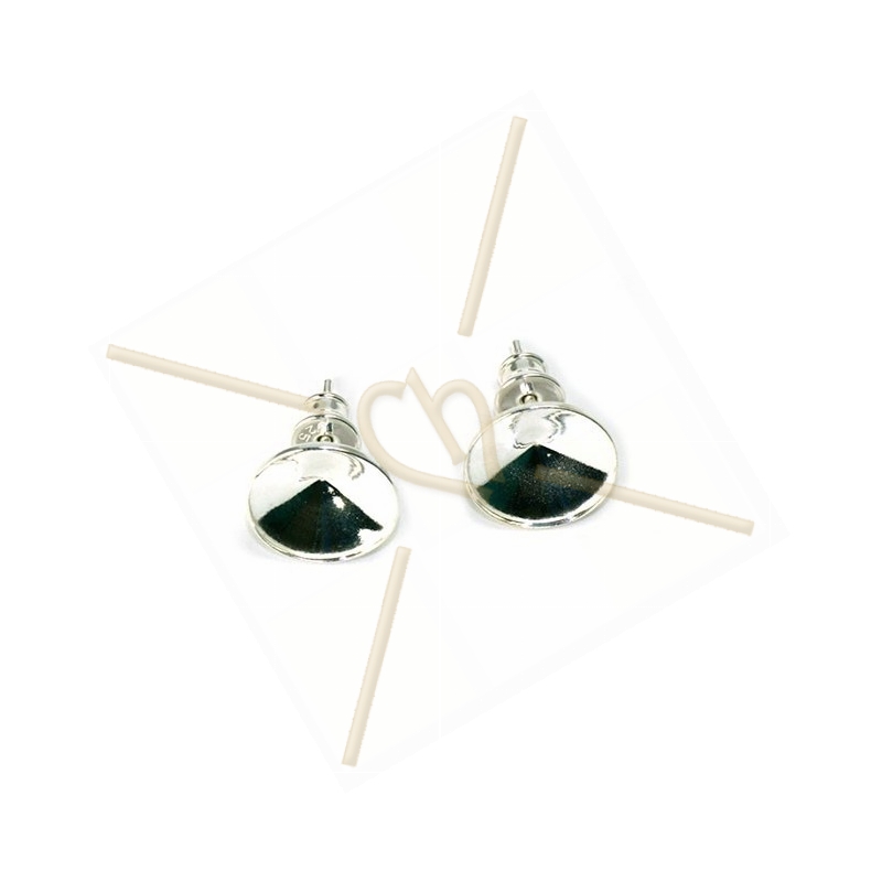 Boucles d'oreilles argent925 pour 1122 8mm Swarovski