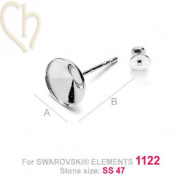 earrings silver925 for 1122 8mm Swarovski