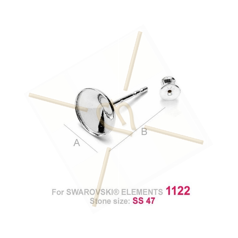 earrings silver925 for 1122 8mm Swarovski earrings silver925 for 1122 8mm Swarovski