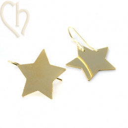 Boucle d'oreilles couleur or pour Swarovski Crystal Rocks "étoile"