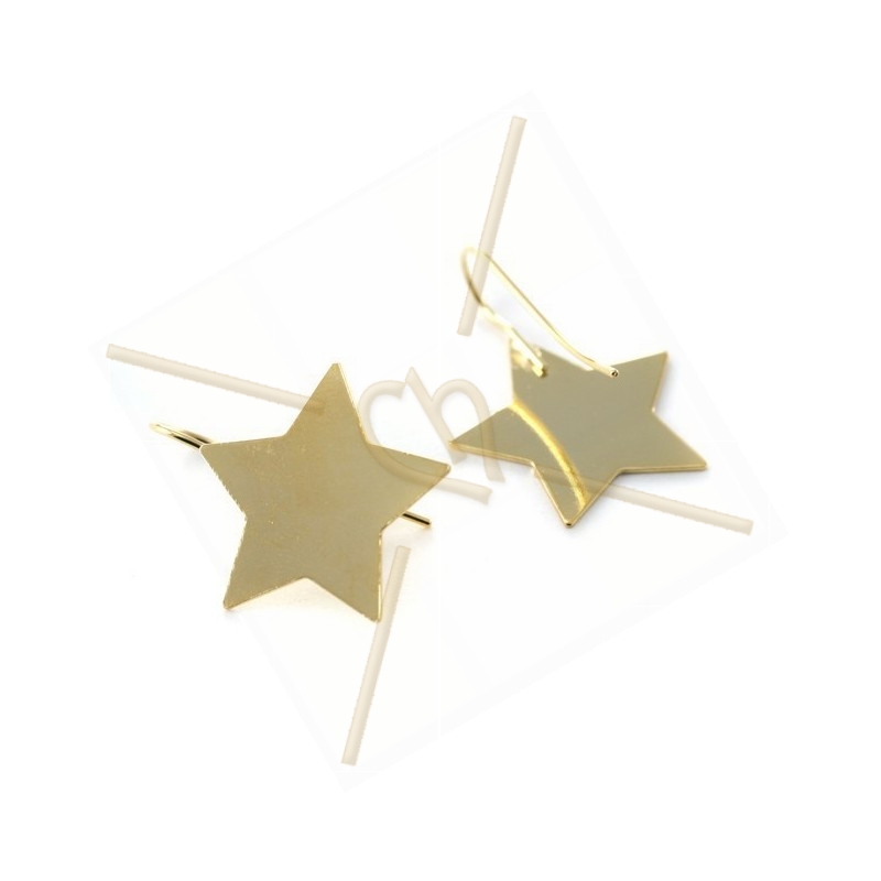 earrings gold for Swarovski Crystal Rocks "star"