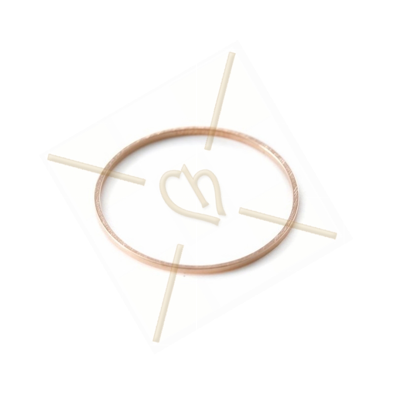 rondel metaal 25mm rose gold rondel metaal 25mm rose gold
