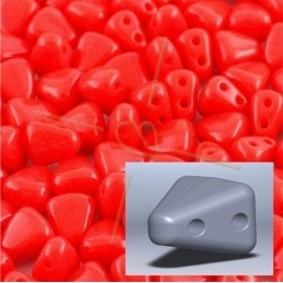 Nib-Bit bead 6*5mm Opaque Coral Red