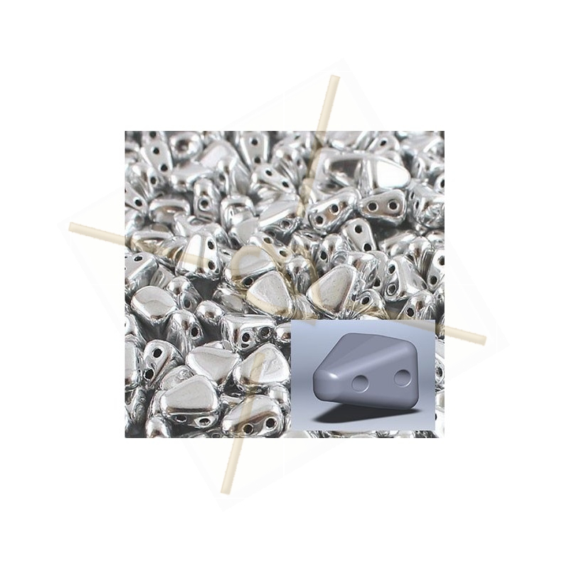 Nib-Bit bead 6*5mm Aluminium Matte