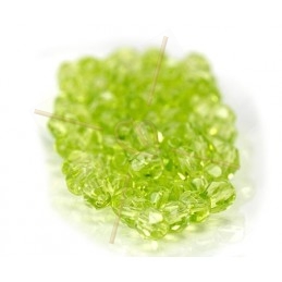 Fire Polished beads 4mm  Light Olivine