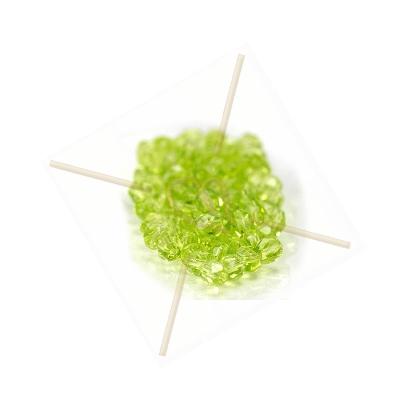 Perles a facettes 4mm  Light Olivine