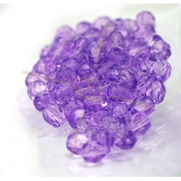 Fire Polished beads 4mm  Violet