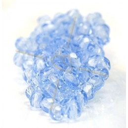 Fire Polished beads 4mm Light Sapphire