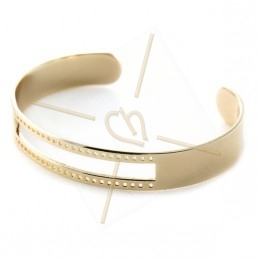 bracelet metal rigide  à tisser 10x58mm