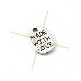 pendant "made with love" 8*11mm