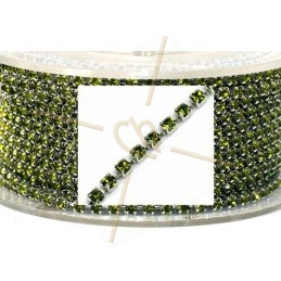 chain steel with strass PP18 Olivine