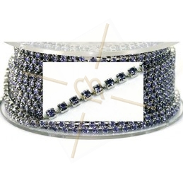 chain steel with strass PP18 Tanzanite