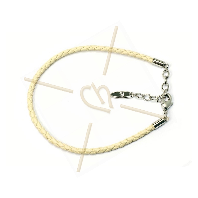 Swarovski beige leder armband voor Becharmed beads Swarovski beige leder armband voor Becharmed beads