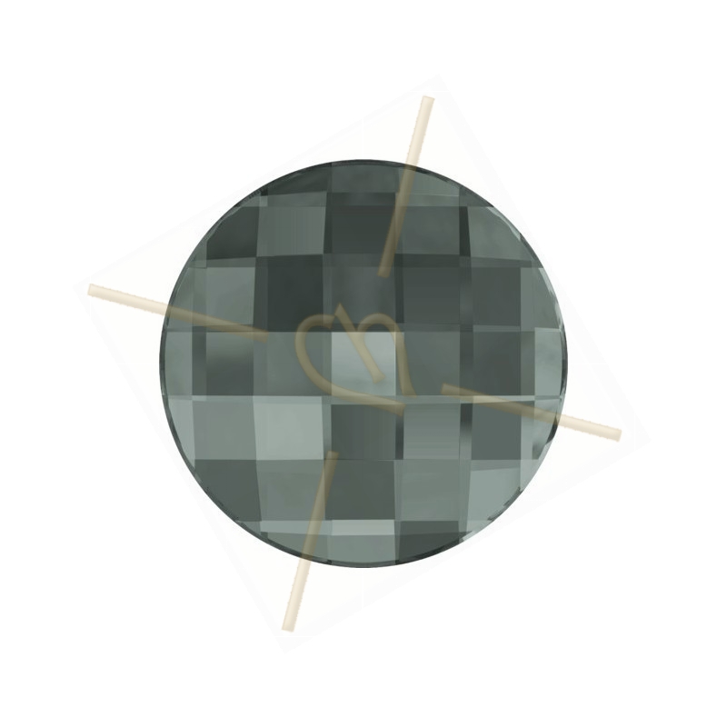 Swarovski chessboard rond 20mm BLACK DIAMOND