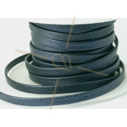 leather metallic flat 5mm Navyblue