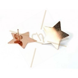 earrings rose gold for Swarovski Crystal Rocks "star"