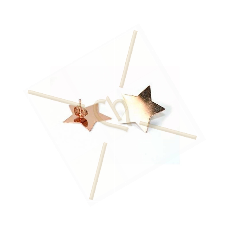 oorbellen roze gold voor Swarovski Crystal Rocks "ster"