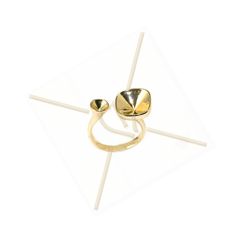 Ring gold color "one Size" for Swarovski 10*10 12*12 and SS19 Ring gold color "one Size" for Swarovski 10*10 12*12 and SS19