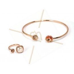 Ring rose gold color "one Size" for Swarovski 10*10 12*12 and SS19