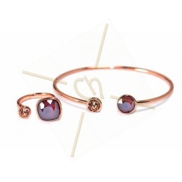 Ring rose gold color "one Size" for Swarovski 10*10 12*12 and SS19