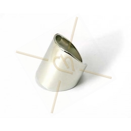 adjustable ring elipsoid 21mm wide silver color