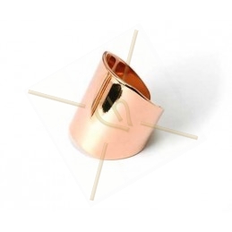 stijve ring regelbaar elipsoid 21mm breed Rose gold