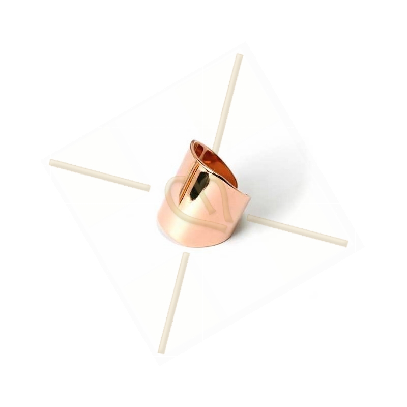 stijve ring regelbaar elipsoid 21mm breed Rose gold stijve ring regelbaar elipsoid 21mm breed Rose gold