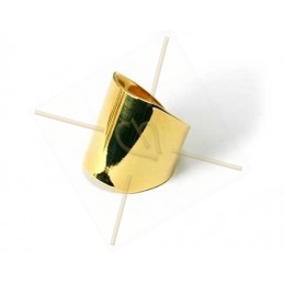 adjustable ring elipsoid 21mm wide Gold