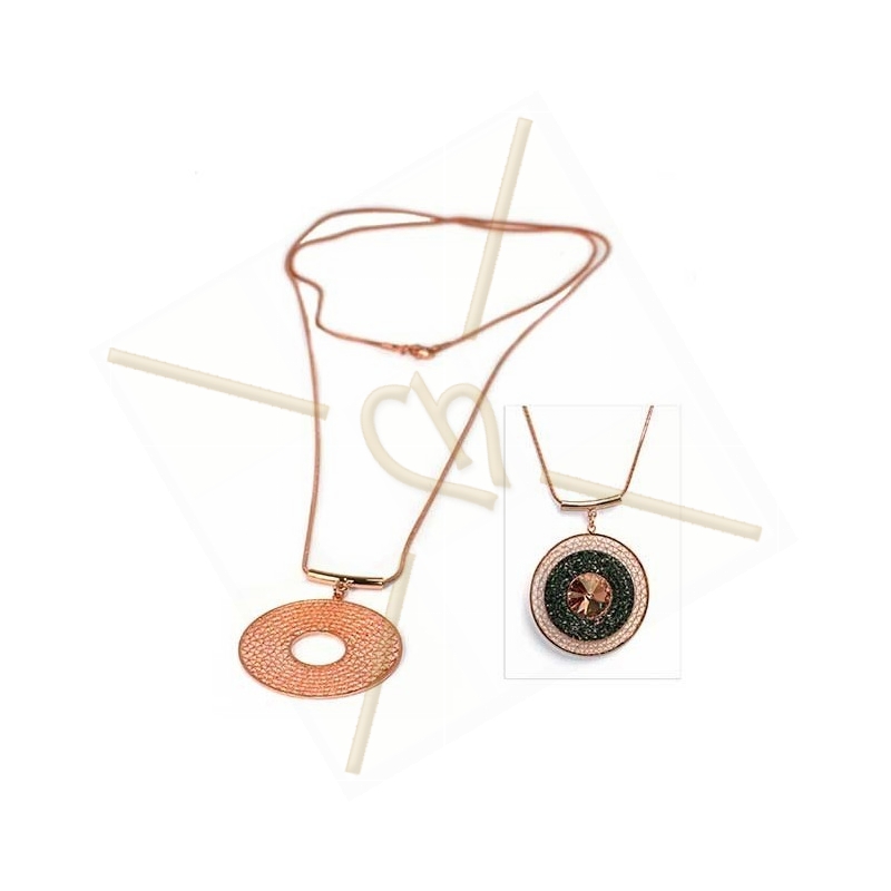 necklace long 80cm with "dreamcatcher" Rose gold