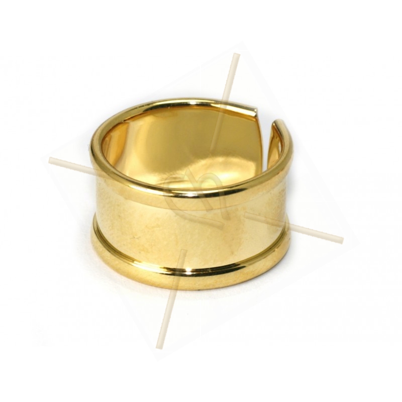 stijve ring regelbaar 10mm breed Gold
