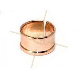 stijve ring regelbaar 10mm breed Rose Gold