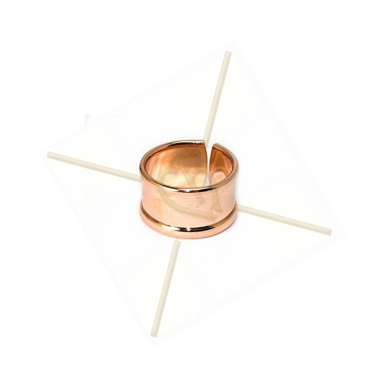 stijve ring regelbaar 10mm breed Rose Gold