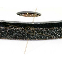 Swarovski Crystal Fabric 10mm Copper / black