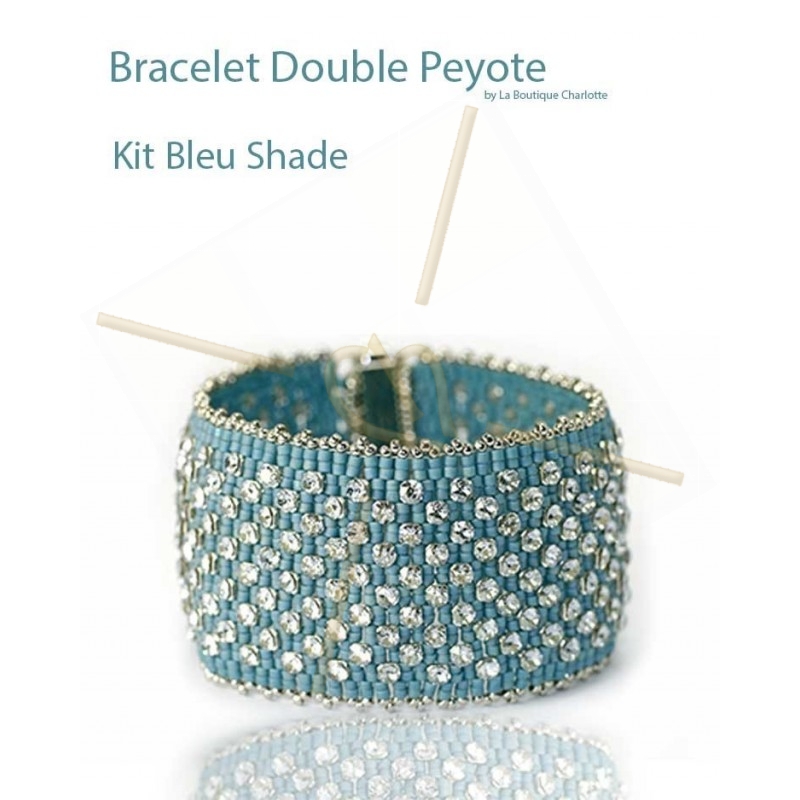 kit Double Peyote Armband Bleu Shade