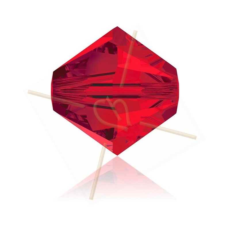 4mm bicone Light Siam Swarovski 227 4mm bicone Light Siam Swarovski 227