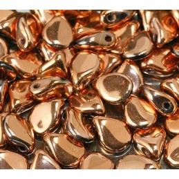 Pip beads 5*7mm Jet Capri Gold