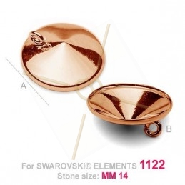 pendant for Swarovski 1122 14mm in Silver .925 Rose Gold