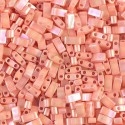 Half Tila Miyuki 5*2mm Opaque Salmon Luster