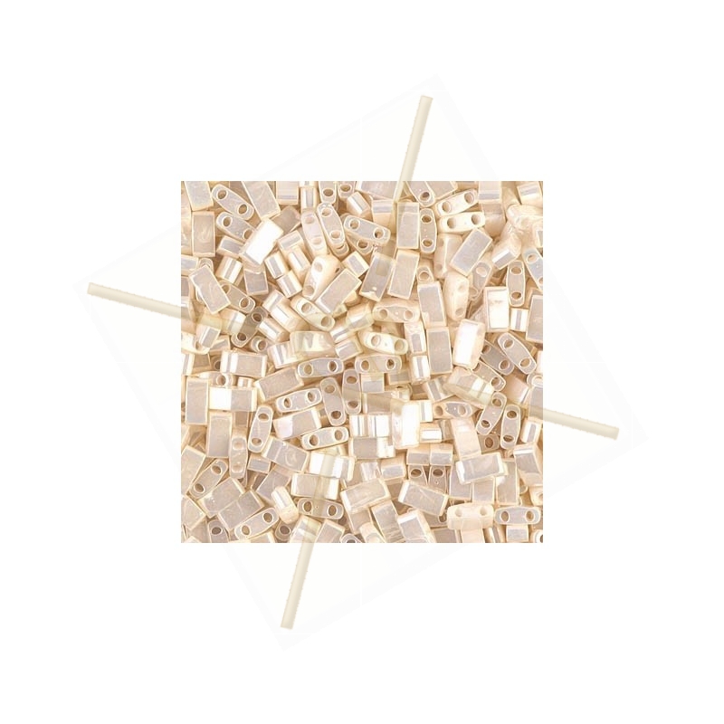 Half Tila Miyuki 5*2mm Antique Ivory pearl Ceylon
