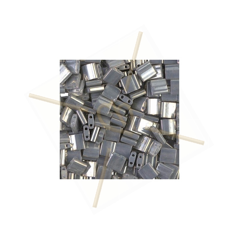 Tila bead opaque Smoke Grey Luster Tila bead opaque Smoke Grey Luster