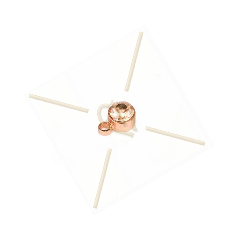 pendentif avec strass 4mm rose gold