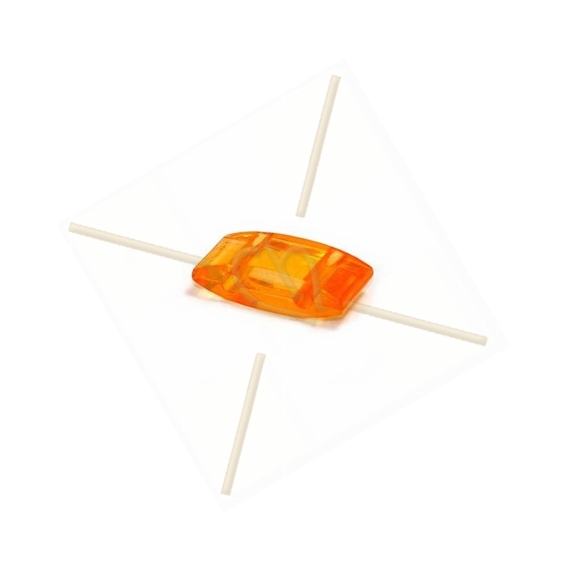 plexi bead 18*9mm 2-hole 'tragenperlen" orange
