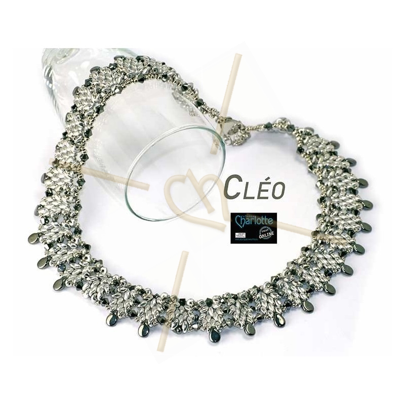 Kit Cléo halsketting zwart zilver