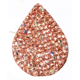 Swarovski Fine Rocks Drop 21*28mm Crystal AB - Rose gold