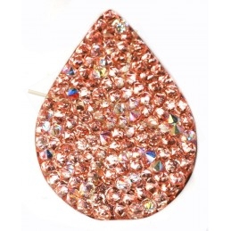 Swarovski Fine Rocks Drop 21*28mm Crystal AB - Rose gold