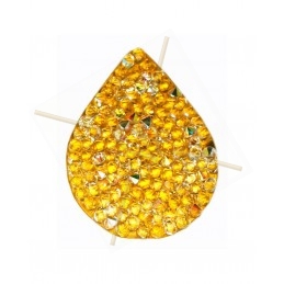 Swarovski Fine Rocks druppel 16*21mm Crystal AB - gold